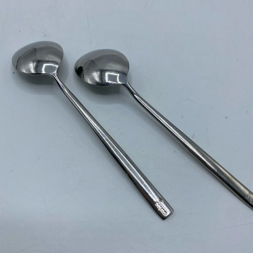 Vintage Swiss Air Stainless Small Spoons Micro Bermdorf Flight Flatware Airline